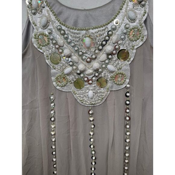 Sue Wong Nocturne Vintage Silk Beaded Cocktail Dress, Size 6 - Picture 6 of 8
